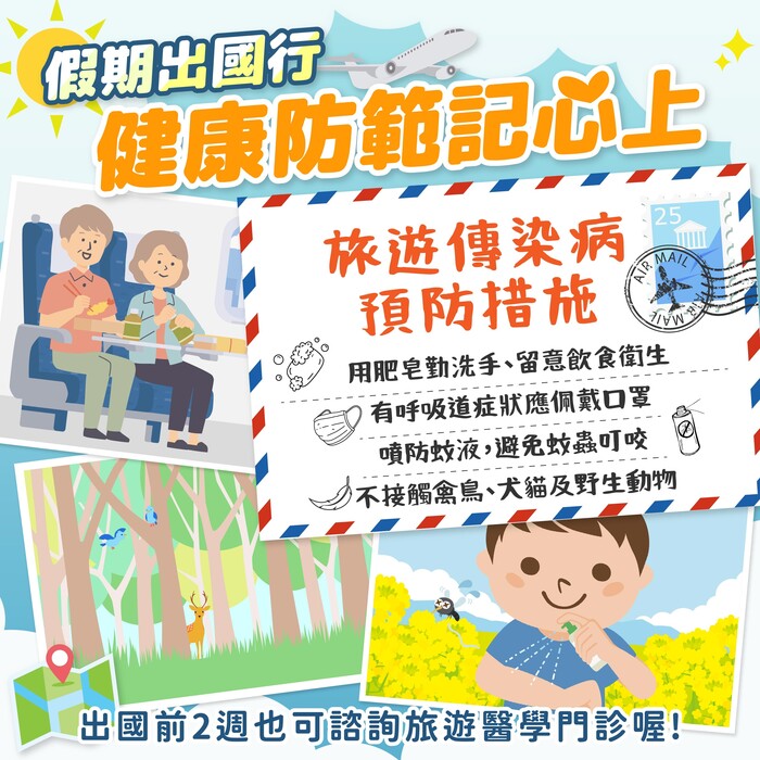 假期出國健康防範